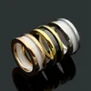 Europe America Fashion Style Men Lady Women Titanium Steel Engraved B Initialer Black White Ceramic Lovers smal Ring US5-US11227L