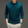 Men's Sweaters Top Grade Worsted Wool Tees Casual Solid Smooth Sheep Clothes Long Sleeve Jumper Pullover Male Thin Knit T-shirt