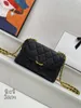 Chnnnl23p Internet Celebrity Flap Bag Złoty łańcuch Oryginalny materiał wysokiej jakości skórzane ramię proste 10a designerska torba mody Portfel Portfel telefon komórkowy