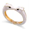 Bangle haha ​​toto trendig zebra manschett armband uttalande armband för kvinnor guld pläterad med färgglada emaljfärgarmband pulseira 231027