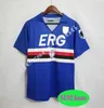 90 91 92 Retro Sampdorias Vialli Maglie da calcio Mancini Futbol Vintage Football Camiseta Maglia classica Maillot Maglia
