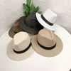 Wide Brim Hats Bucket Unisex Panama Straw for Women Men Summer Outdoor Beach Sun Hat Foldable Cap UPF50 Cowboy Fedora Gangster 231027