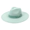 Berets feminino clássico elástico fedora chapéu unisex lã feltro jazz chapéus elegante aba larga trilby boné