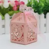 Gift Wrap 50pcs/lot Wedding Birthday Party Favors Candy BOX Boxes Love Heart Packaging Lase Cut Baby Shower Chocolate Cookie