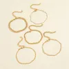 Bedelarmbanden WUKALO Boheemse gouden kleur kwastje engel voor vrouwen Boho sieraden geometrische gelaagde parel handketting armbandset 231027