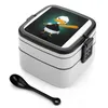 Dinnerware Angry Duck Phone Case Double Layer Bento Box Salad Portable Picnic 12 Pro Max Funny