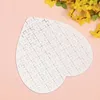 Party Favor Blank Heart Shaped Sublimation Puzzles Perle Jigsaw Mariage Anniversaire Saint Valentin Cadeau LX9338