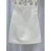 Kvinnor Designer Diamond Style Leopard Print Party Dresses White Dress ärmlösa skjortor Toppar Platta kjolar Slim2024