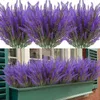 Dekorative Blumen, 5/12 Stück, künstlicher Lavendel, künstliches Grün für drinnen und draußen, UV-beständig, für Garten, Veranda, Fenster, Hochzeit, Party, Dekoration