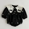 Girl Dresses Kids Baby Girls Long Sleeve Sweet Embroider Sisters Rompers Spring Autumn Children Clothes Dress