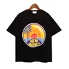 Zomer Coconut Sunshine Beach bedrukt ondershirt los casual T-shirt met ronde hals en korte mouwen voor heren