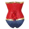 Bustini Corsetti Donna Sexy Corsetto overbust in ecopelle Bustier Top Cincher Body Shaper Lingerie Taglie forti