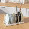 Kitchen Storage Use Space Saving Metal Expandable Quality Gadget Shelf Bowl Holder Plate Drying Rack Pot Lid Organizer