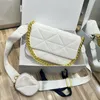 21ss diamante controllato pelle di pecora amaca hobo borsa firmata borsa in vera pelle borsa a spalla borse donna borse crossbody patchwork prd