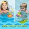 Baby Bath Toys Fountain Baby Bath Toys for Toddlers 5 Modes Spray Water Sprinkler Light Up Bathtub Toy for Boys Girls Kids 231026