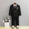 Herrenanzüge für große Jungen, hochwertiger Hochzeitsanzug, Teenager-Kind, formelles Smoking-Bowtie-Kleid, Kinder-Blazer, Party-Performance-Kostüm (Blazer-Hosen).