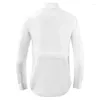 Mäns casual skjortor Minglu Cotton 80s Uxury Metal Button Solid Color Long Sleeve Male Four Seasons Slim Fit Party Man 4xl