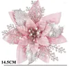 Dekorativa blommor 5/1 st jul Artifical Flower Sequin Fake Garland Accessories Wedding Party Home Room Tree Decor Ornament