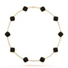 10 motief ketting diamanten kettingen ontwerper voor vrouwen goud vergulde schelp 4/klavertje vier ketting mode-sieraden kerstcadeau