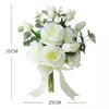 Bröllopsblommor Tulpan Flower Artificial Bouquet Fake For Ceremony Decor Home Garden