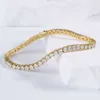 LOKKEI – Bracelet de Tennis en diamant Moissanite plaqué or pour femmes, bijoux de Style Hip-Hop, vente en gros, 3MM, ne ternit pas