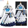 Impacto Cosplay Anime juego uniforme Genshin Barbara Gunnhildr disfraz peluca fiesta de Halloween niñas adultas