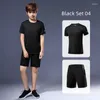 Ensembles de course Collants pour enfants Ensemble d'entraînement Sport T-shirt à séchage rapide Basket-ball Short à manches courtes Costume respirant Tenues de football pour garçons