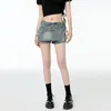 Spódnice Butterfly punk dżinsowa spódnica Kobiety Summer Y2K wysoki talia A-line mini kobieta Koreańska moda w stylu dżins