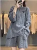 Designer Womens passar Womens Tracksuit Sports Fashion Suit Knitting Lazy Wind Relaxed Leisure Fashion Ladies Two-Piece Suit