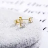 KMLHS032 925 Sterling Silver 3mm-8mm Moissanite Stud Diamond for Girls