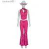 Anime Costumes Movie Barbi Cosplay Rose Red Bell Bot Barbe Cosplay Suit Tight Fitting Set with Hat and Scarf Halloween Comes Kids Adult L231027