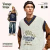 Coletes masculinos inflação vintage blusas coloridas colete unisex 2023 outono inverno moda malhas v-pescoço pullovers