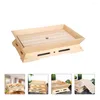 Juegos de vajilla Plato Plato Bandejas de madera Platos para servir sushi Ensalada Utensilios de cocina Cena