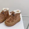 Boots Children's shoes 2023 winter new baby thick warm snow boots Boys and girls shoulder strap boots 1-3 years old 231027