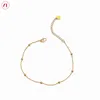 Ножные браслеты XT Jewellery Korea 24k Light Beads Gold Bean Anklet Women 916 Original Gold Plated 231027