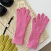 New Korean style all finger gloves elastic rabbit hair gloves women's winter soft gloves solid colored gloves Y2k warm gloves 231027