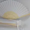 Other Event Party Supplies Personalized wedding fan white folding elegant paper hand fan wedding gift bride custom hand fan gift with organza bag 231026