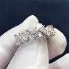 2020 Neuankömmling Damenmodeschmuck 925 Sterling Silber Wassertropfen Birnenschliff Weißer Topas CZ Diamant Frauen Hochzeit Braut 245Q