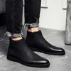 Botas Emosewa Top Quality Homens Britânicos Primavera Outono Sapatos Moda Zip Respirável Couro Genuíno Masculino Botas Hombre 3844 231026