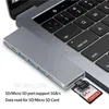 YSTC0150B Hub USB C 8 en 1 Adaptateur de transmission de données haute vitesse Convertisseur portable multifonction Compatible avec Thunderbolt 3/HDMI/USB 3.0