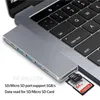 YSTC0150B 8 In 1 USB C HUB Yüksek Hızlı Veri İletim Adaptörü Çok fonksiyonlu Taşınabilir Dönüştürücü Thunderbolt 3/HDMI/USB 3.0 ile uyumlu