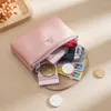 Wallets Custom Letters Fashion Women Short Wallet Genuine Leather Double Small Coin Purse Mini Holder Key Storage Bag