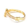 Mode Iced Out CZ Baguette Offenes Armband Luxus Gold 6 4mm Breite Handgelenk Für Männer Frauen Rapper Schmuck bangle3213