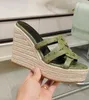 original box brands calfskin leather Cassandra wedge sandals Caged Wedge espadrille black nude brown High Heels Famous Outdoor 35-43