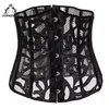 TOPMELON Corset sous le buste entraîneur d'attente Steampunk Bustier gothique Corselet Sexy Corset femmes mode florale Transparent241u