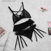 Sexy Set Hot Sale 3pcs Bra G-string Garter Suit Lingerie Set For Women Plus Size Erotic Lingerie Lace Set Lingerie Sets For Women Sexy T231027