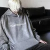 Sweats à capuche pour hommes Sweat à capuche en daim Tops Homme Baggy Rétro Rue Gothique Pulls Surdimensionné Tendance Hip Hop Lettre Impression Mâle Sweat À Capuche