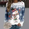 Hoodies femininos tendência moletom de natal suéteres para mulheres adolescentes meninas manga longa bonito rena gráfico camisas de natal