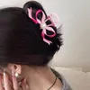 Clip per capelli con fiocco rosa graduale, cucchiaio posteriore, clip per capelli con squalo, accessori per capelli con chiusura in metallo per temperamento avanzato