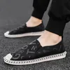 Dress Shoes Coslony Men Casual Loafers Classic Flat Embroidered Tiger Letter Printing Slip On Footwear Male Plimsolls 231026